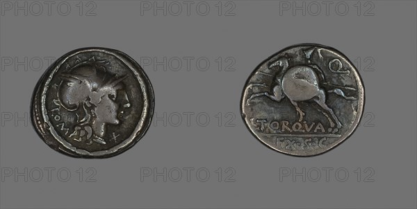 Denarius (Coin) Depicting the Goddess Roma, 113/112 BC, Roman, Roman Empire, Silver, Diam. 1.9 cm, 3.85 g