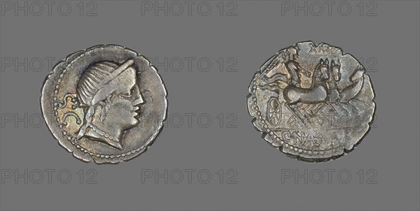 Denarius Serratus (Coin) Depicting the Goddess Venus, about 79 BC, Roman, Roman Empire, Silver, Diam. 2 cm, 3.92 g