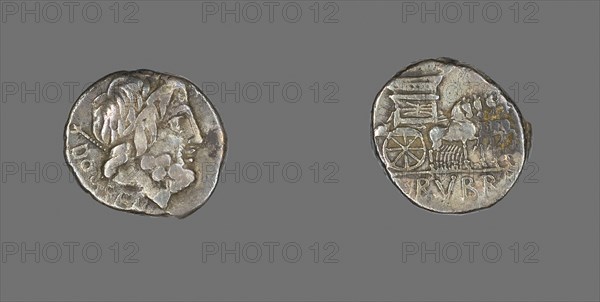 Denarius (Coin) Depicting the God Jupiter, about 87 BC, Roman, Roman Empire, Silver, Diam. 1.8 cm, 3.66 g