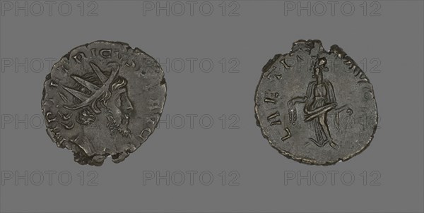 Antoninianus (Coin) Portraying Emperor Tetricus, AD 271/274, Roman, minted in Gaul, Roman Empire, Billon, Diam. 2 cm, 2.57 g