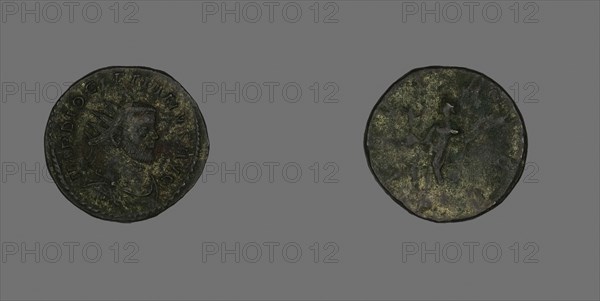 Antoninianus (Coin) Portraying Emperor Diocletian, AD 290/291, Roman, minted in Lugdunum, Roman Empire, Bronze, Diam. 2.2 cm, 4.66 g