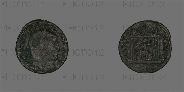 Follis (Coin) Portraying Emperor Maxentius, AD 309/312, Roman, minted in Rome, Roman Empire, Bronze, Diam. 2.5 cm, 6.80 g