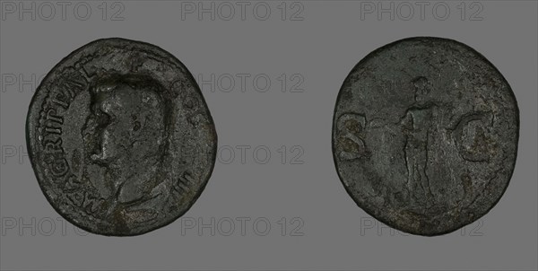 As (Coin) Portraying Agrippa, AD 14/37 or AD 37/41?, Roman, minted in Rome, Roman Empire, Bronze, Diam. 3 cm, 11.14 g