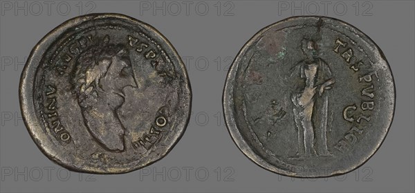 Sestertius (Coin) Portraying Emperor Antoninus Pius, AD 140/143, Roman, minted in Rome, Roman Empire, Bronze, Diam. 3.7 cm, 23.03 g