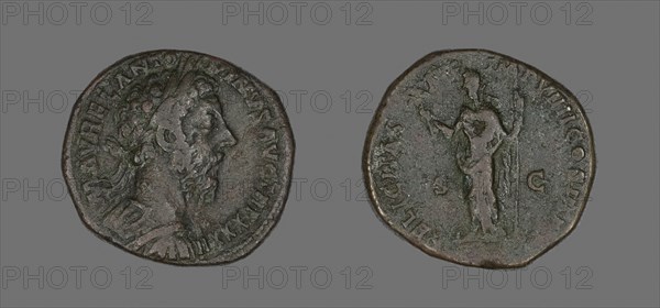 Sestertius (Coin) Portraying Emperor Antoninus Pius, AD December 177/December 178, Roman, Roman Empire, Bronze, Diam. 3.2 cm, 28.94 g