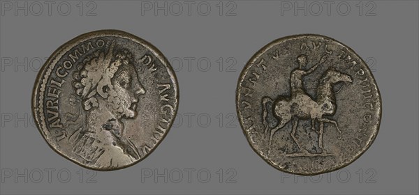 Sestertius (Coin) Portraying Emperor Commodus, AD December 179/December 180, Roman, minted in Rome, Roman Empire, Bronze, Diam. 3.2 cm, 28.55 g