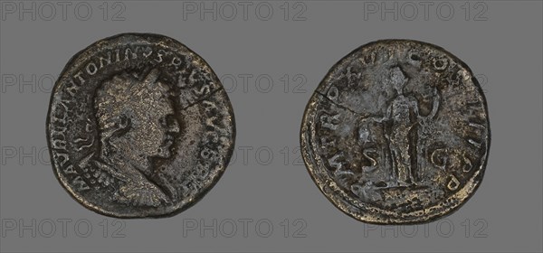 Sestertius (Coin) Portraying Emperor Caracalla, AD 213, Roman, minted in Rome, Roman Empire, Bronze, Diam. 3.2 cm, 21.55 g