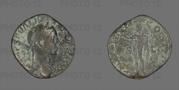 Sestertius (Coin) Portraying Emperor Severus Alexander, AD 230, Roman, minted in Rome, Roman Empire, Bronze, Diam. 2.9 cm, 17.79 g