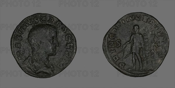 Sestertius (Coin) Portraying Emperor Maximus, AD 236/238, Roman, minted in Rome, Roman Empire, Bronze, Diam. 3.1 cm, 19.25 g