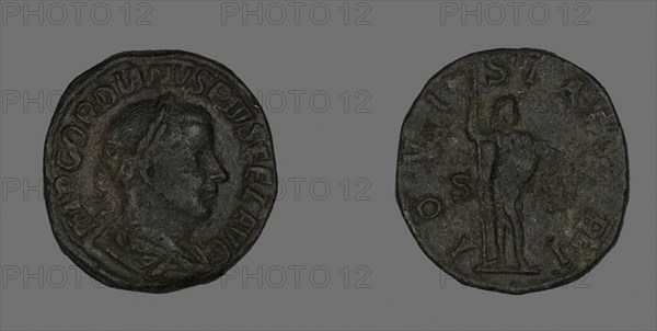 Sestertius (Coin) Portraying Emperor Gordianus, AD 238/244, Roman, Roman Empire, Bronze, DIam. 3 cm, 20.15 g