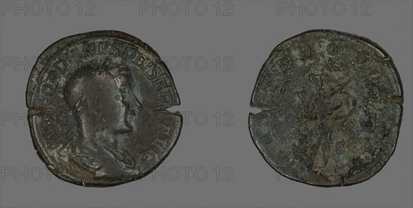 Sestertius (Coin) Portraying Emperor Gordianus, AD 238/244, Roman, Roman Empire, Bronze, Diam. 3.2 cm, 21.80 g