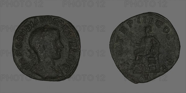 Sestertius (Coin) Portraying Emperor Gordianus, AD 238/244, Roman, Roman Empire, Bronze, Diam. 3.2 cm, 16.90 g