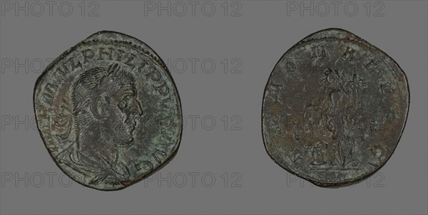 Coin Portraying Philip the Arab, AD 244/249, Roman, Roman Empire, Bronze, DIam. 3 cm, 18.59 g