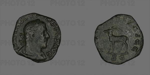 Sestertius (Coin) Portraying Philip the Arab, AD 248, Roman, Roman Empire, Bronze, DIam. 2.8 cm, 13.94 g