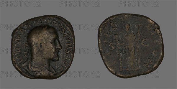 Sestertius (Coin) Portraying Emperor Maximinus, AD 235/236, Roman, minted in Rome, Roman Empire, Bronze, Diam. 3.2 cm, 23.44 g