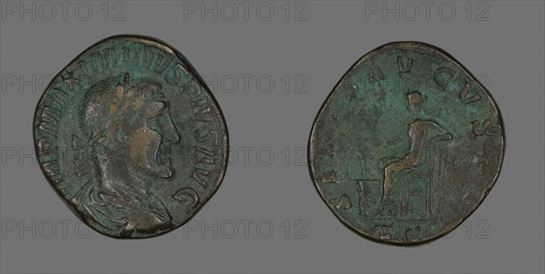 Sestertius (Coin) Portraying Emperor Maximinus, AD 235/236, Roman, minted in Rome, Roman Empire, Bronze, Diam. 3.1 cm, 20.11 g