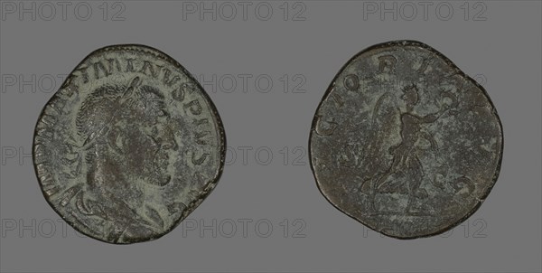 Sestertius (Coin) Portraying Emperor Maximinus, AD 235/236, Roman, minted in Rome, Roman Empire, Bronze, Diam. 3 cm, 20.26 g