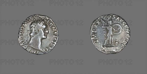 Denarius (Coin) Portraying Emperor Domitian, AD 91, Roman, minted in Rome, Roman Empire, Silver, Diam. 1.8 cm, 2.80 g
