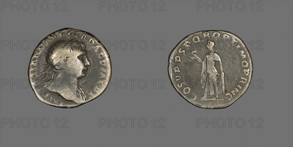 Denarius (Coin) Portraying Emperor Trajan, AD 103/111, Roman, minted in Rome, Roman Empire, Silver, DIam. 1.8 cm, 3.06 g