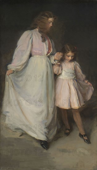 Dorothea and Francesca, 1898, Cecilia Beaux, American, 1855–1942, New York, Oil on canvas, 203.5 × 116.8 cm (80 1/8 × 46 in.)