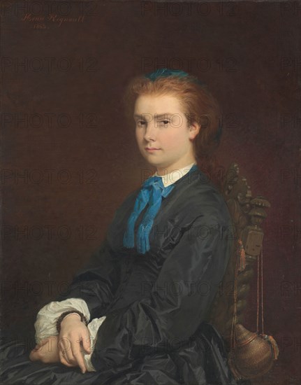 Portrait of a Young Woman, 1863, Henri Regnault, French, 1843-1871, France, Oil on canvas, 92.1 × 73 cm (36 1/4 × 28 3/4 in.)