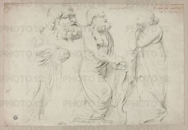 Studies of a Roman Sarcophagus, 1602/03, Peter Paul Rubens, Flemish, 1577-1640, Flanders, Black chalk on cream laid paper, 285 × 420 mm