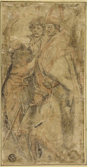 Saint John the Baptist and San Bernardo degli Uberti, late 16th century, After Andrea del Sarto, Italian, 1486-1530, Italy, Black and red chalk, on tan laid paper, laid down on card, 199 x 102 mm, Le Nouvel Opéra, c. 1867, Charles Soulier, French, 1840-1875, France, Albumen print, from the album "Paris et ses environs
