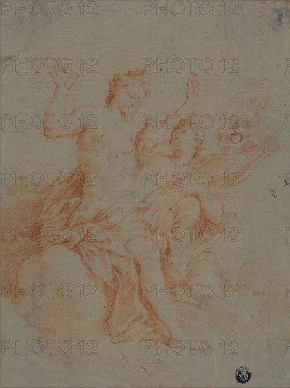 Psyche Presenting the Phial of Water to Venus, 18th century, After Raffaello Sanzio, called Raphael, Italian, 1483-1520, Italy, Red chalk, with traces of graphite, on cream laid paper, 237 × 176 mm