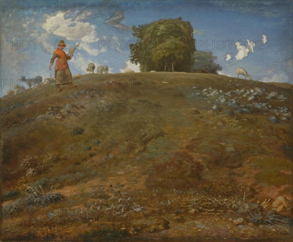 In the Auvergne, 1866/69, Jean-François Millet, French, 1814-1875, France, Oil on canvas, 81.5 × 99.9 cm (32 1/16 × 39 1/4 in.)