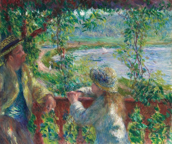Near the Lake, 1879/80, Pierre-Auguste Renoir, French, 1841-1919, France, Oil on canvas, 47.5 × 56.4 cm (18 11/16 × 22 3/16 in.)