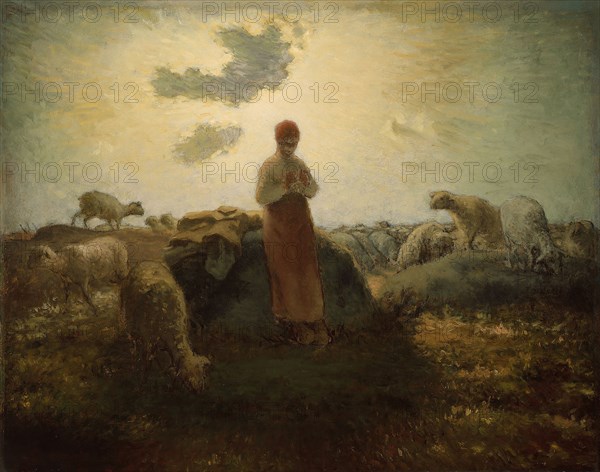 The Keeper of the Herd, 1871/74, Jean-François Millet, French, 1814-1875, France, Oil on canvas, 71.7 × 91.5 cm (28 × 36 in.)