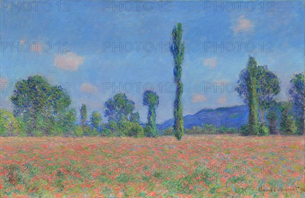 Poppy Field (Giverny), 1890/91, Claude Monet, French, 1840-1926, France, Oil on canvas, 61.2 × 93.4 cm (24 1/16 × 36 3/4 in.)
