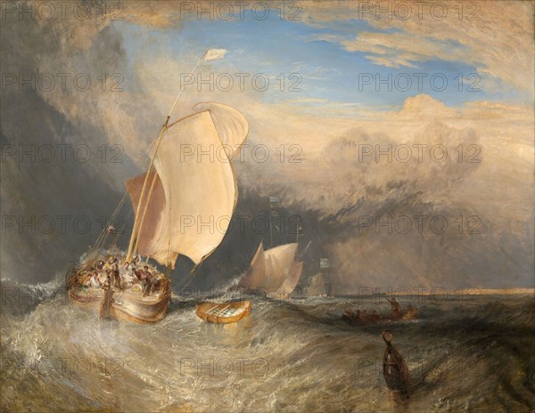 Fishing Boats with Hucksters Bargaining for Fish, 1837/38, Joseph Mallord William Turner, English, 1775-1851, England, Oil on canvas, 174.5 × 224.9 cm (68 3/4 × 88 1/2 in.)
