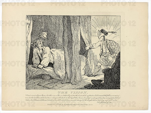 The Vision, from Boswell’s Tour of the Hebrides, 1786, Thomas Rowlandson, English, 1756-1827, England, Etching on paper, 275 × 380 mm (sheet)