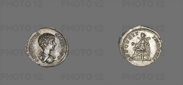 Denarius (Coin) Portraying Emperor Geta, AD 199/204, Roman, Rome, Silver, Diam. 1.9 cm, 3.44 g