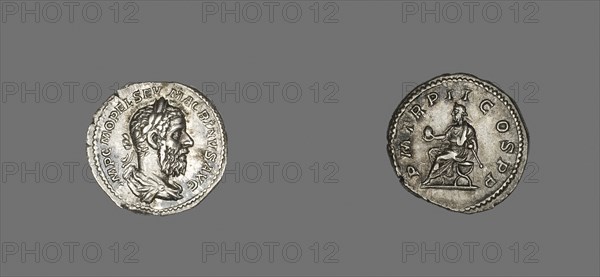 Denarius (Coin) Portraying Macrinus, AD 217 (December), Roman, Rome, Silver, Diam. 1.9 cm, 3.40 g