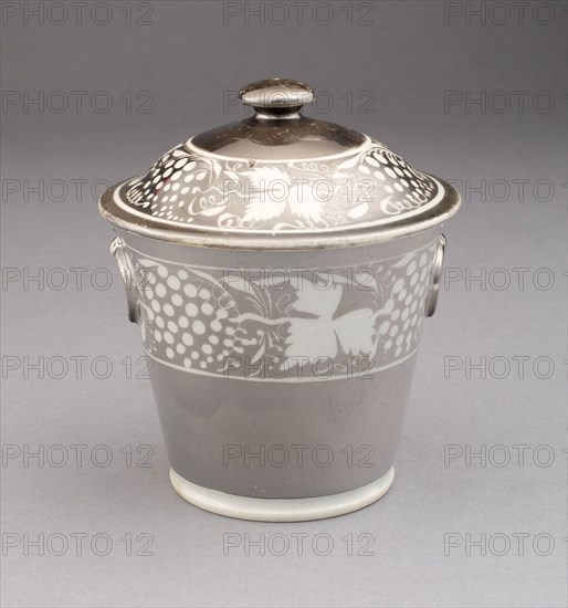 Jar, 1810/20, England, Staffordshire, Staffordshire, Lead-glazed earthenware with lustre decoration, H. 7.6 cm (3 in.)