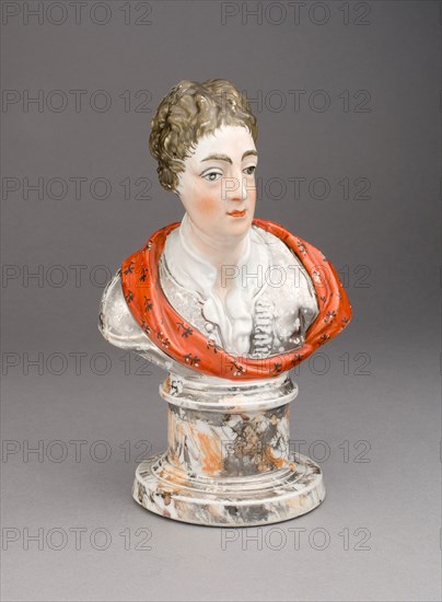 Bust of a Man, 1810/20, England, Staffordshire, Staffordshire, Lead-glazed earthenware with lustre decoration, H. 20.3 cm (8 in.)