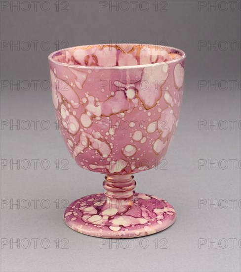 Goblet, 1810/20, England, Staffordshire, Staffordshire, Lead-glazed earthenware with lustre decoration, H. 10.2 cm (4 in.)