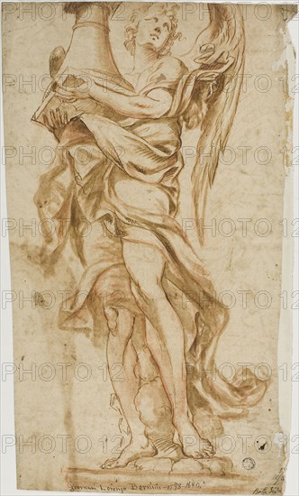 Study after Bernini’s Angel sculpture at Ponte Sant’Angelo (recto), Copy of Africa Group (verso), n.d., Recto after Gian Lorenzo Bernini (Italian, 1598-1680), Verso by Gian Lorenzo Bernini (Italian, 1598-1680) after Andrea Pozzo (Italian, 1642-1709), Italy, Pen and brown ink, over red chalk (recto) and pen and brown ink, with brush and brown wash, over red chalk (verso), on cream laid paper, 378 x 228 mm, Landscape with a Water Mill, 1817, Achille Etna Michallon, French, 1796-1822, France, Lithograph on ivory wove paper, 193 × 259 mm (image), 257 × 360 mm (sheet)