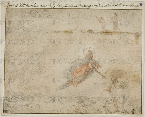 The Dream of Cecco Bravo, n.d., Cecco Bravo, Italian, 1607-1661, Italy, Black and red chalk, on tan laid paper, laid down on ivory laid paper, 241 x 314 mm