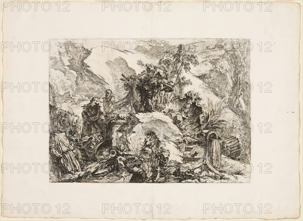 The Skeletons, 1750, Giovanni Battista Piranesi, Italian, 1720-1778, Italy, Etching on heavy ivory laid paper, 389 x 542 mm (image), 393 x 547 mm (plate), 590 x 807 mm (sheet), The Smith’s Yard, 1895, James McNeill Whistler, American, 1834-1903, United States, Transfer lithograph in black on cream laid paper, 191 x 158 mm (image), 285 x 227 mm (sheet), The Blacksmith, 1895/96, James McNeill Whistler, American, 1834-1903, United States, Transfer lithograph in black, with stumping, on cream laid paper, 220 x 167 mm (image), 282 x 228 mm (sheet)