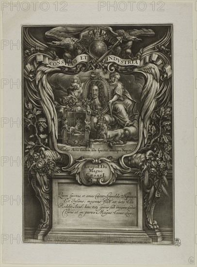 Leopoldo Magno, Caesar I, from Triumphus Novem Saeculorum Imperii Romano Germanici Leopoldo Magno, c. 1700, Christoph Elias Heiss, German, 1660-1731, Germany, Mezzotint on paper, 339 x 234 mm (plate), 401 x 296 mm (sheet)