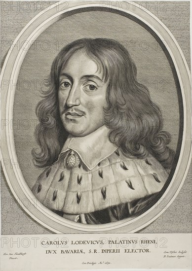 Duke Charles Louis of the Palatinate, n.d., Cornelis Visscher, the Elder (Netherlandish, c. 1520-1586), after Gerrit van Honthorst (Dutch, 1590-1656), Holland, Engraving on paper