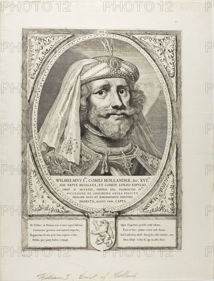 Count William of Holland V, n.d., Cornelis Visscher, the Elder, Netherlandish, c. 1520-1586, Holland, Engraving on paper