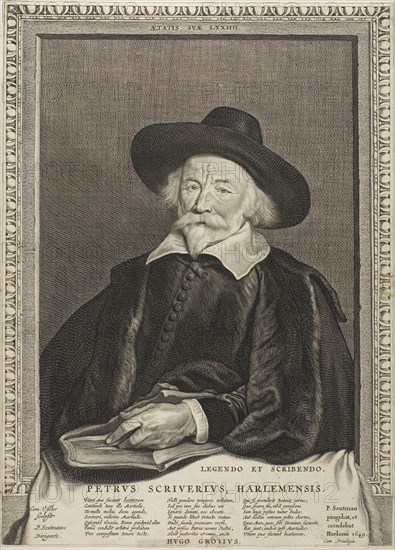 Peter Scriverius, from Quatuor Personae, 1649, Cornelis Visscher, the Elder (Netherlandish, c. 1520-1586), after Pieter Claesz. Soutman (Dutch, c. 1580–1657), Holland, Engraving and etching on cream laid paper