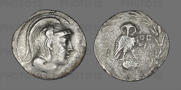 Tetradrachm (Coin) Depicting the Goddess Athena, 196/187 BC, Greek, Athens, Silver, Diam. 3.6 cm, 16.08 g