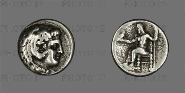 Tetradrachm (Coin) Depicting the Hero Herakles, 336/323 BC, Greek, Macedonia, Silver, Diam. 2.5 cm, 11.15 g