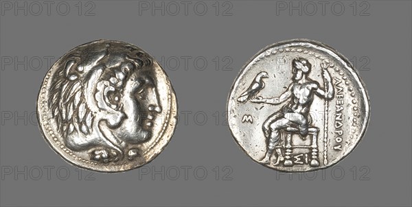 Tetradrachm (Coin) Portraying Alexander the Great, 336/323 BC, Greek, minted in Sidon, ancient Phoenicia, Syria, Silver, Diam. 2.8 cm, 17.15 g