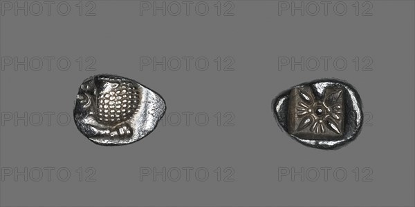 Diobol (Coin) Depicting Forepart of Lion, 478 BC and later, Greek, Miletus, Miletus, Silver, Diam. 1.1 cm, 1.11 g